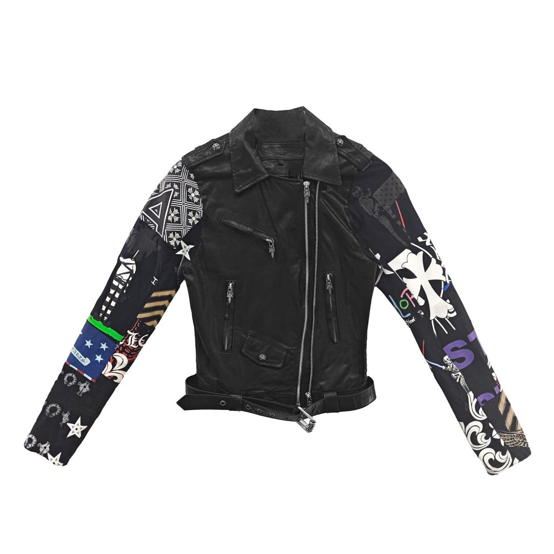 Chrome Hearts Multi - Element Roller Zip Leather Jacket - SHENGLI ROAD MARKET