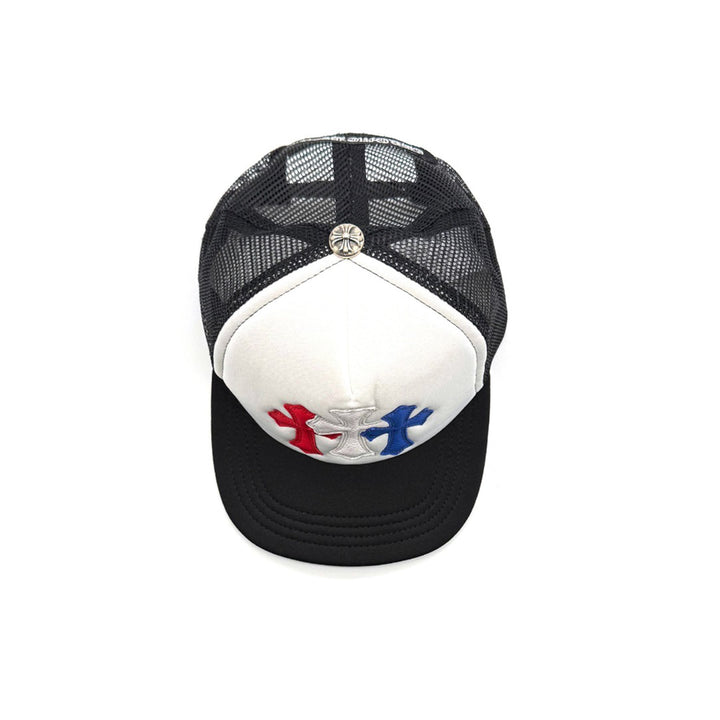Chrome Hearts Multi Triple Leather Cross Trucker Cap - SHENGLI ROAD MARKET
