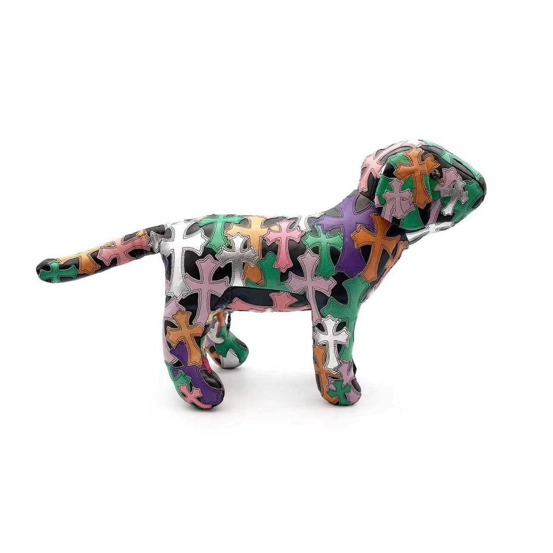 Chrome Hearts Multicolor Cross Patch Dog Figurine - SHENGLI ROAD MARKET