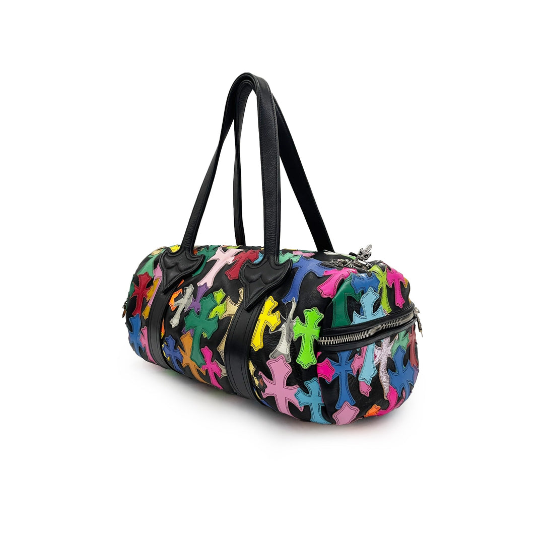 Chrome Hearts Multicolor Cross Patch Leather Duffle Bag - SHENGLI ROAD MARKET