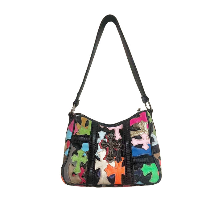 Chrome Hearts Multicolor Cross Patch Medium Chicken Nugget Bag - SHENGLI ROAD MARKET