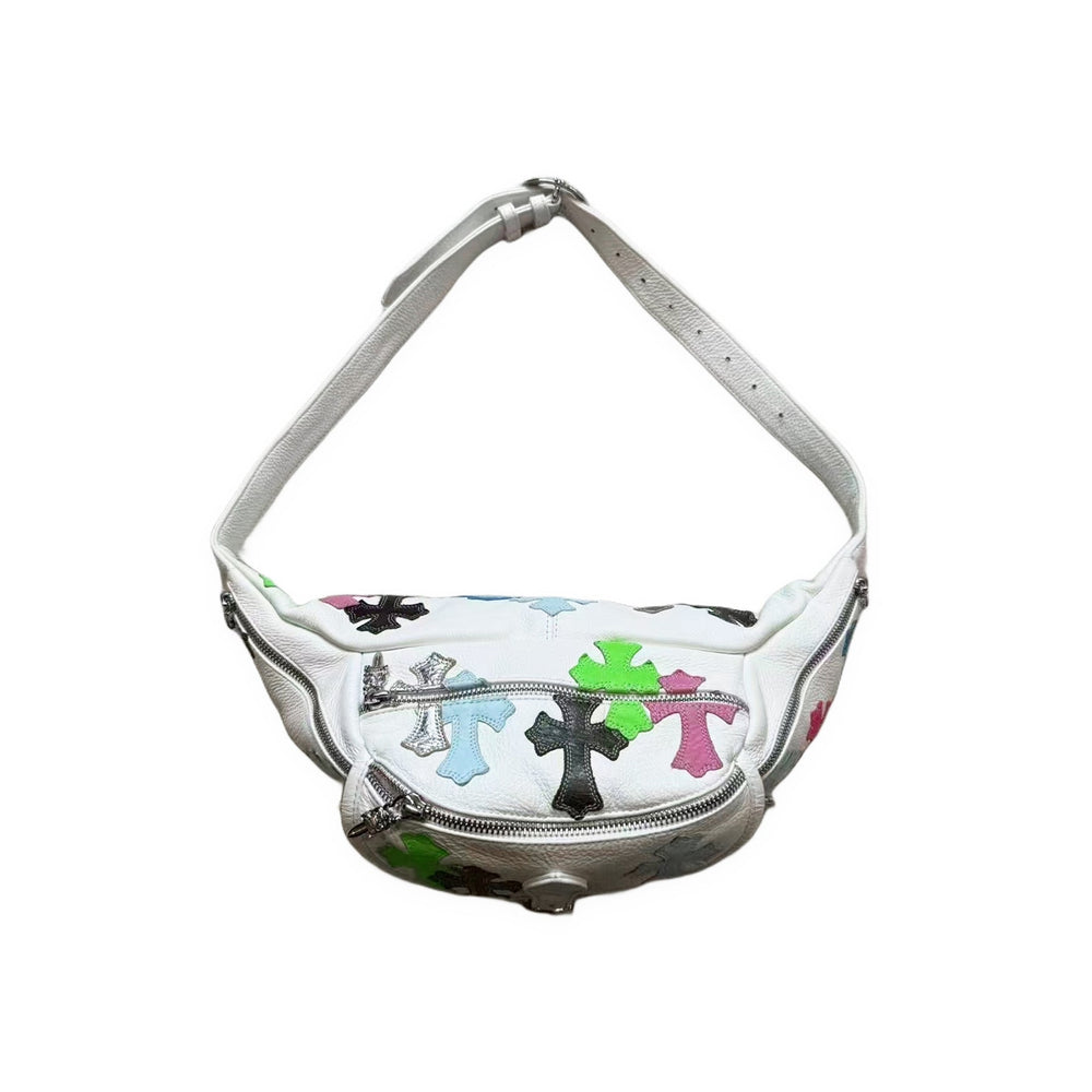 Chrome Hearts Multicolor Cross Patch White Medium Snat Pack Bag - SHENGLI ROAD MARKET
