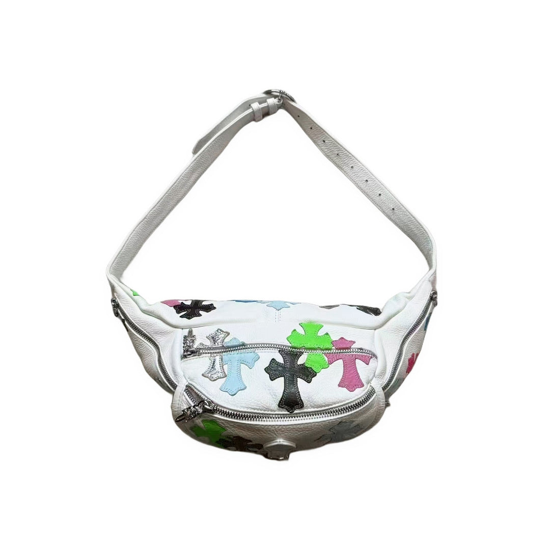 Chrome Hearts Multicolor Cross Patch White Medium Snat Pack Bag - SHENGLI ROAD MARKET