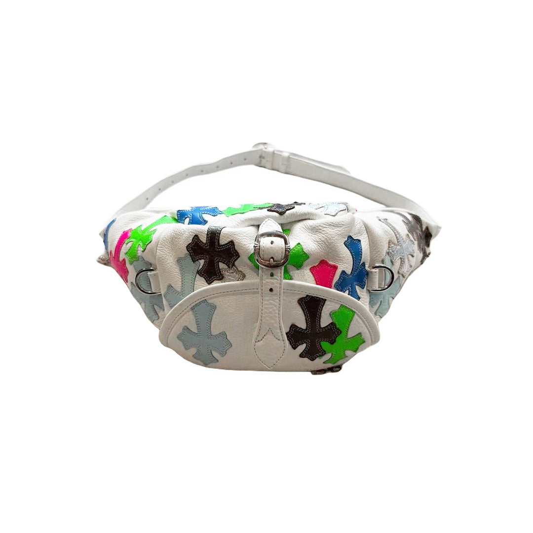 Chrome Hearts Multicolor Cross Patch White Medium Snat Pack Bag - SHENGLI ROAD MARKET