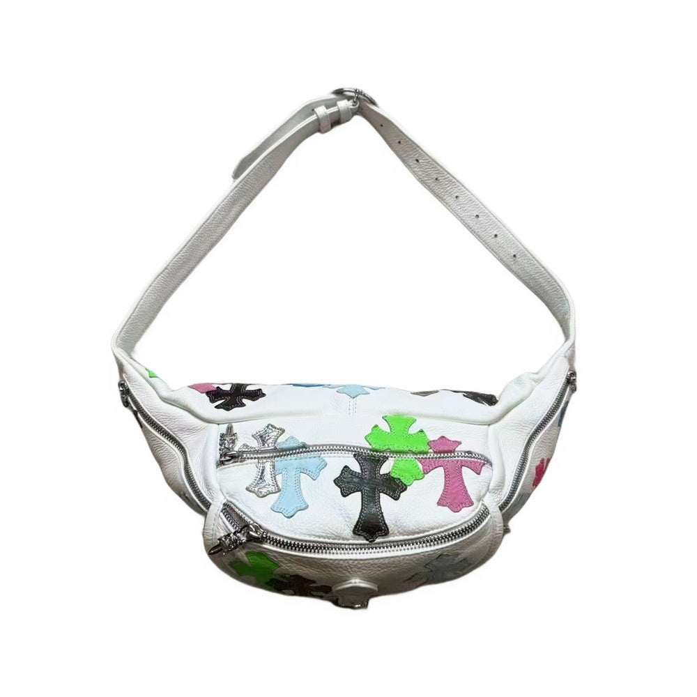 Chrome Hearts Multicolor Cross Patch White Medium Snat Pack Bag - SHENGLI ROAD MARKET
