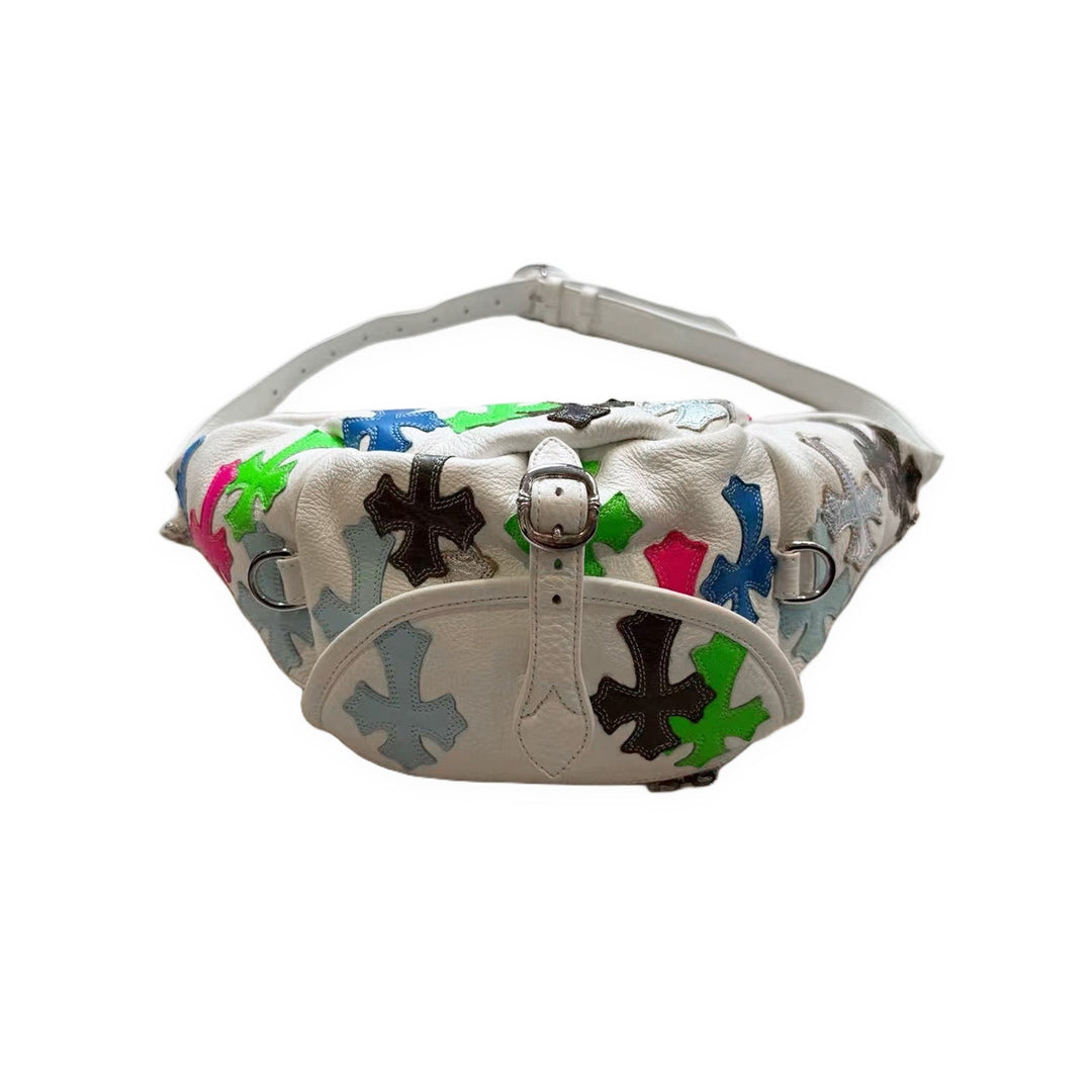 Chrome Hearts Multicolor Cross Patch White Medium Snat Pack Bag - SHENGLI ROAD MARKET