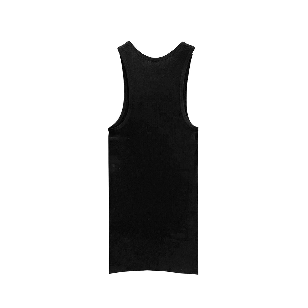 Chrome Hearts Muti Beaded Cross Logo Black Tank Top - SHENGLI ROAD MARKET