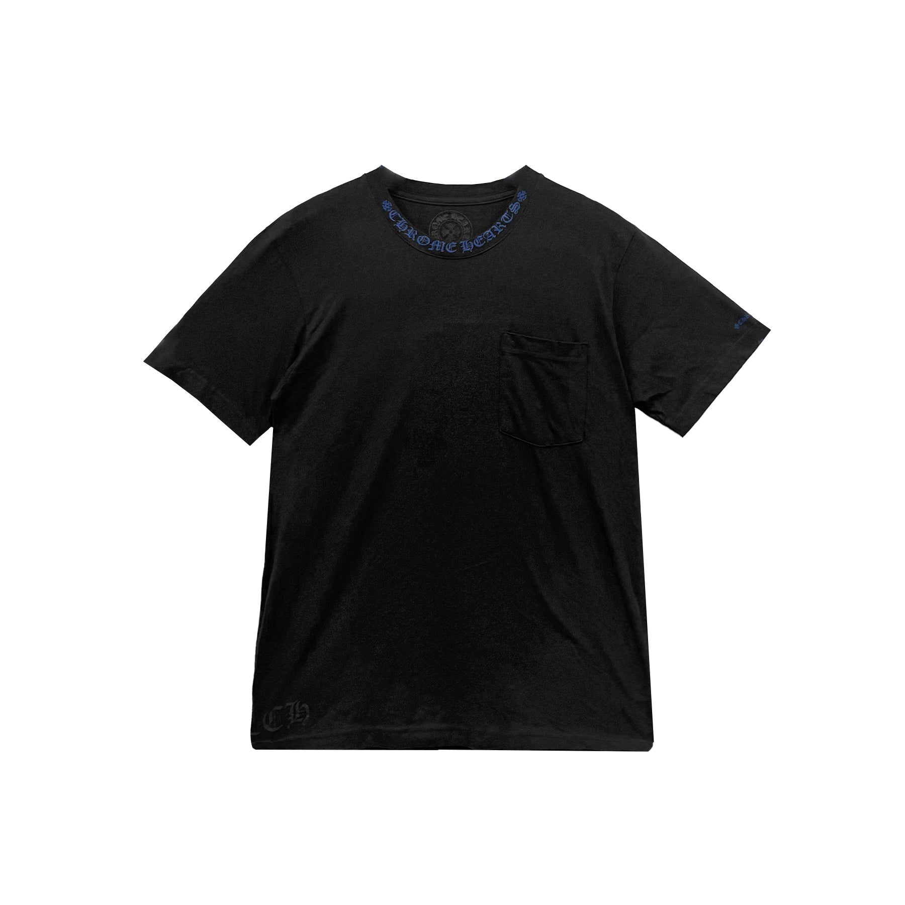 Chrome Hearts Neck Logo Black Short Sleeve T-Shirt - SRM Chrome Hearts Neck Logo Black Short Sleeve T-Shirt - SRM