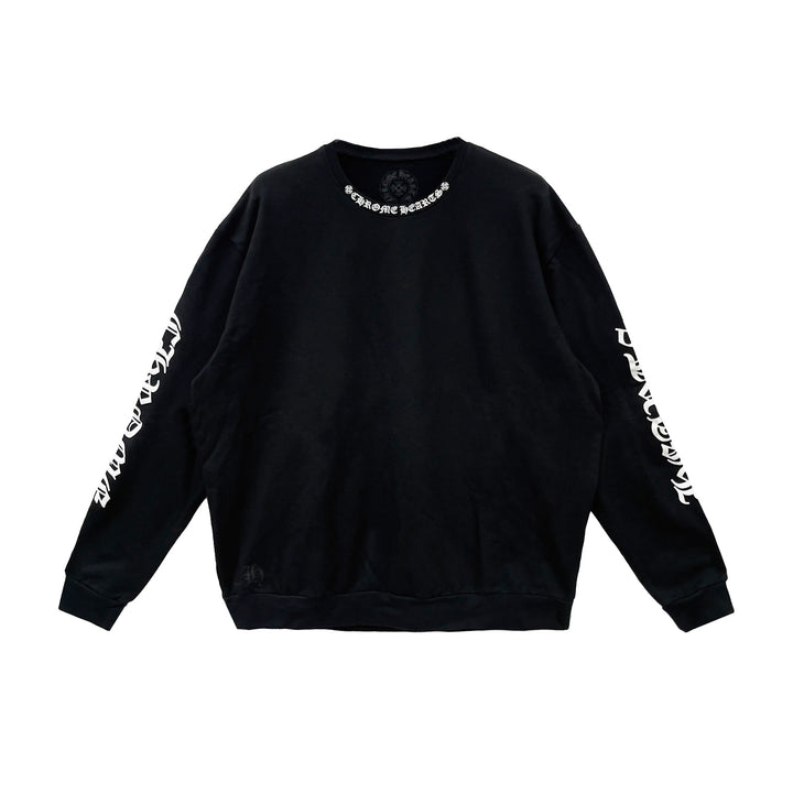 Chrome Hearts Neck Logo Black Sweatershirt - SHENGLI ROAD MARKET