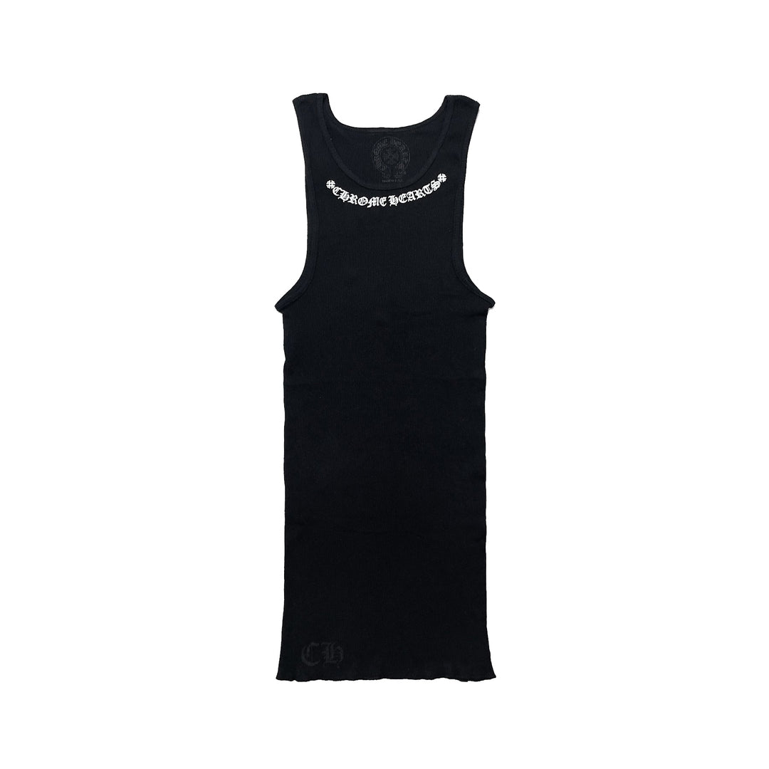Chrome Hearts Neck Logo Black Tank Top - SHENGLI ROAD MARKET