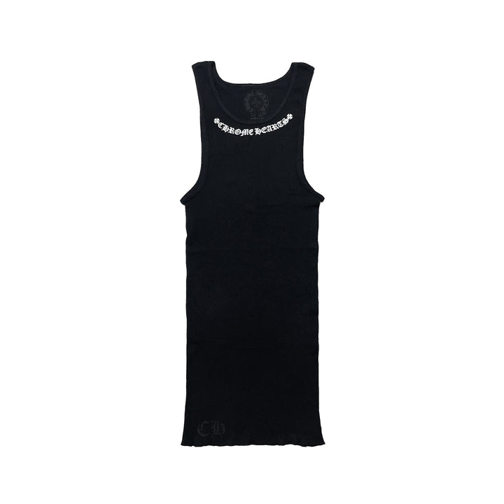 Chrome Hearts Neck Logo Black Tank Top - SHENGLI ROAD MARKET