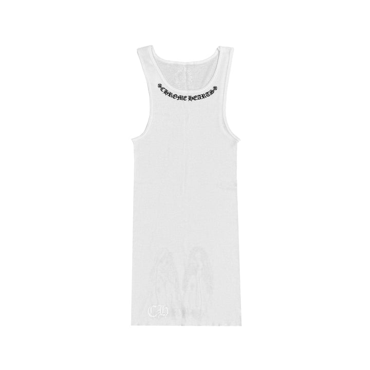 Chrome Hearts Neck Logo Miyumi Sisters White Tank Top - SHENGLI ROAD MARKET