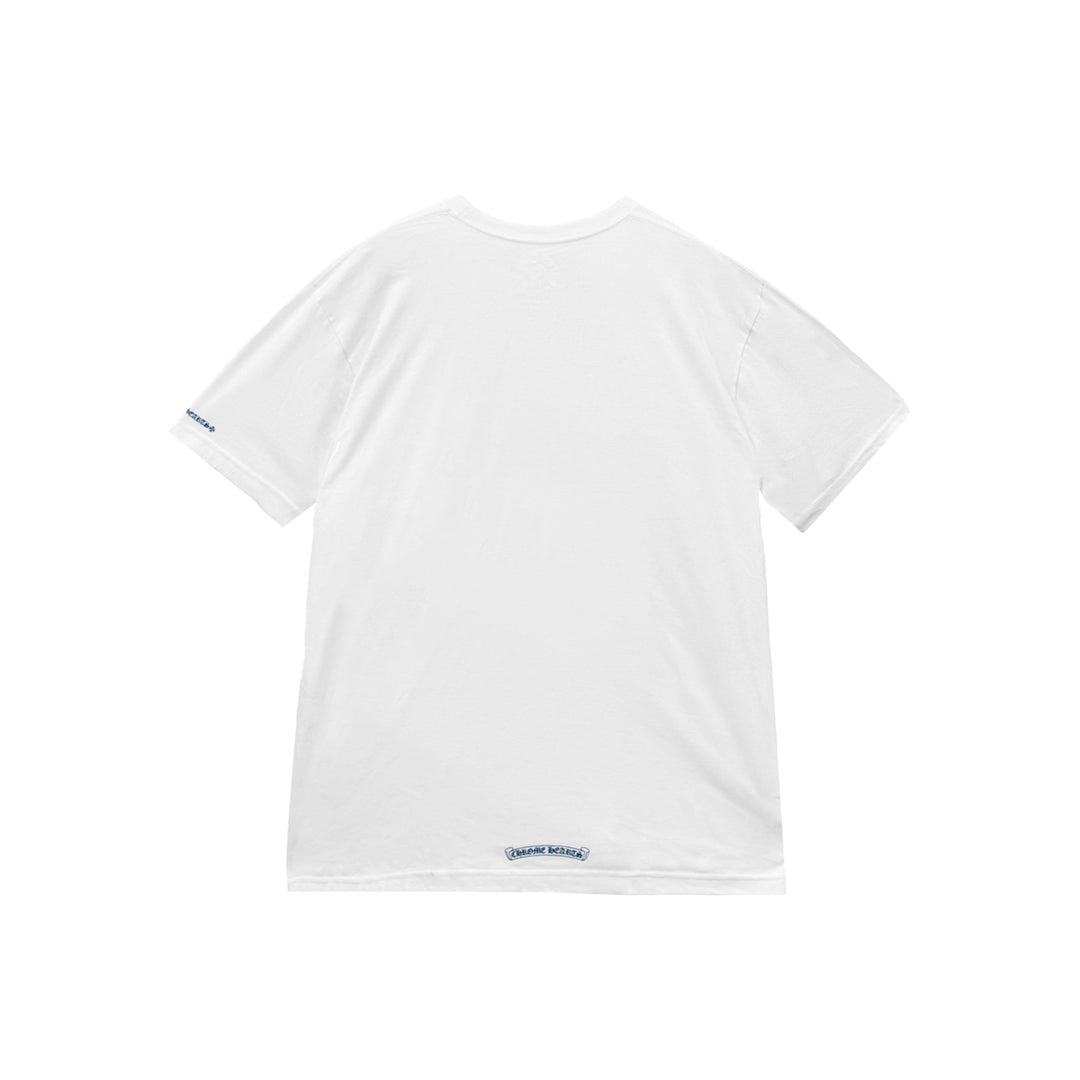 Chrome Hearts Neck Logo White Short Sleeve T-Shirt - SHENGLI ROAD MARKET