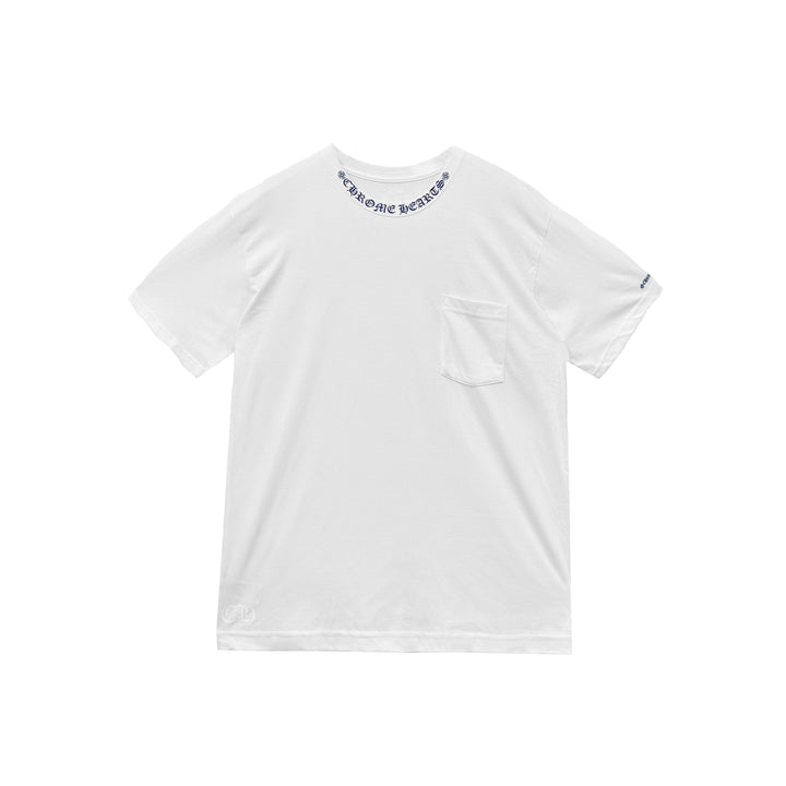 Chrome Hearts Neck Logo White Short Sleeve T-Shirt - SHENGLI ROAD MARKET