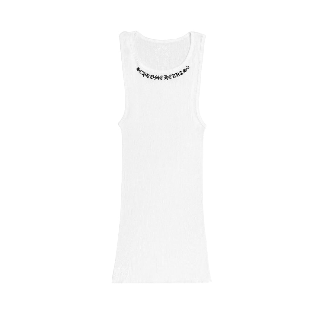 Chrome Hearts Neck Logo White Tank Top - SHENGLI ROAD MARKET