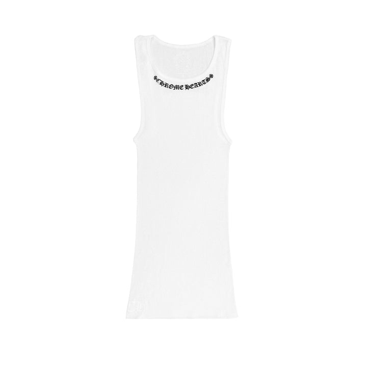 Chrome Hearts Neck Logo White Tank Top - SHENGLI ROAD MARKET