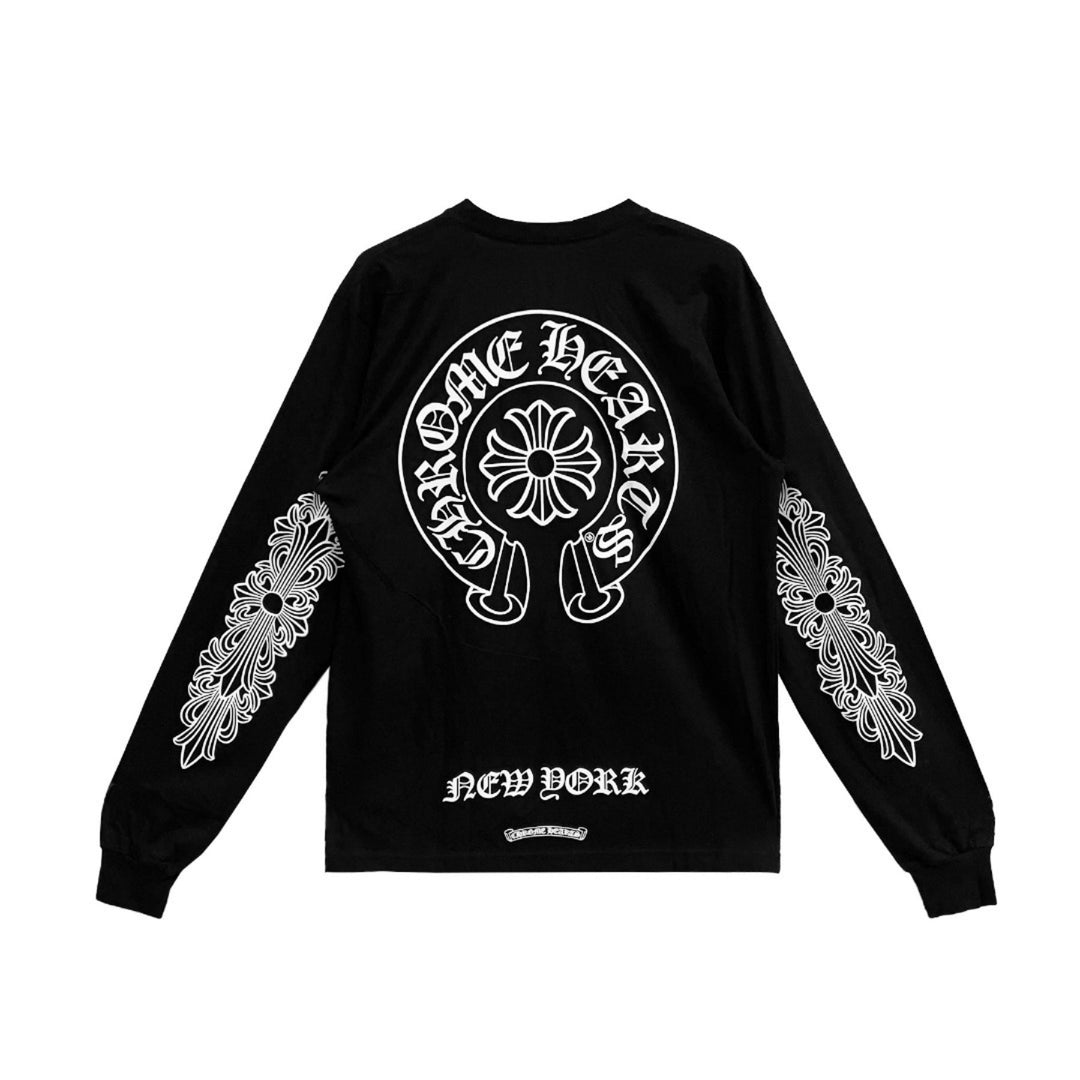 Chrome Hearts New York Exclusive Horseshoe Logo Long Sleeve T-shirt - SHENGLI ROAD MARKET