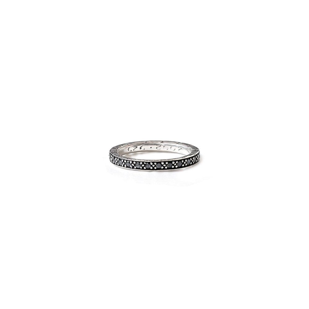 Chrome Hearts NTFL 925 Silver Black Diamond Ring - SHENGLI ROAD MARKET
