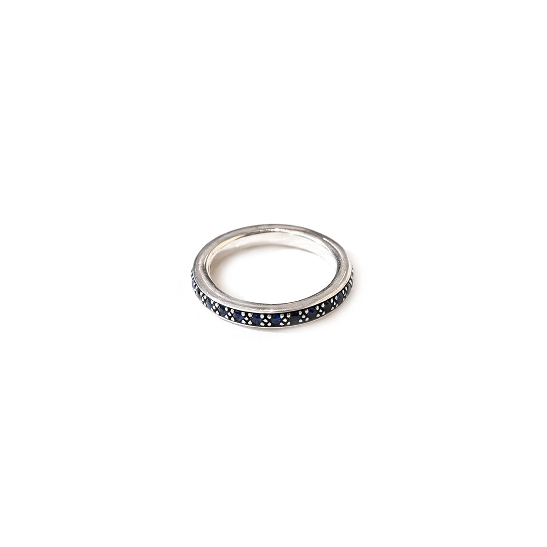 Chrome Hearts NTFL 925 Silver Blue Diamond Ring - SHENGLI ROAD MARKET