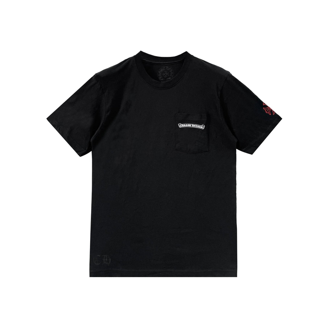 Chrome Hearts NYC Exclusive Red Scroll Cross Short Sleeve Tee - SHENGLI ROAD MARKET