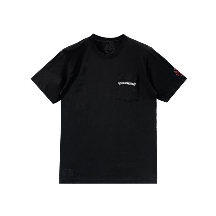 Chrome Hearts NYC Exclusive Red Scroll Cross Short Sleeve Tee - SHENGLI ROAD MARKET
