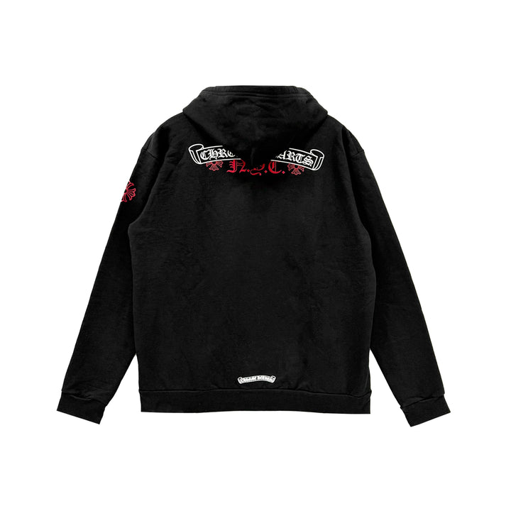 Chrome Hearts NYC Scroll Logo Zip Up Hoodie - SHENGLI ROAD MARKET