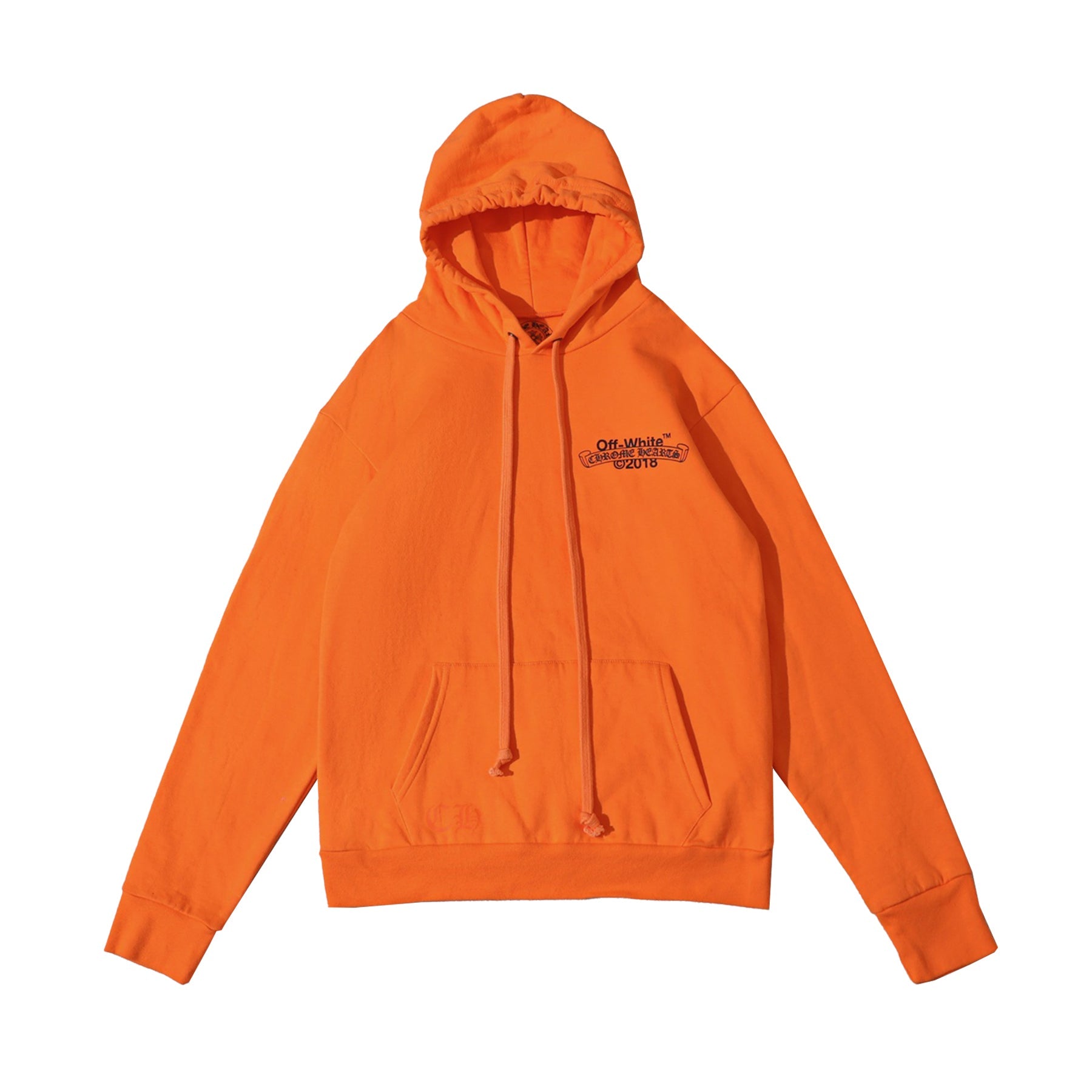 Chrome Hearts Off-White 2018 Orange Pullover Hoodie - SRM