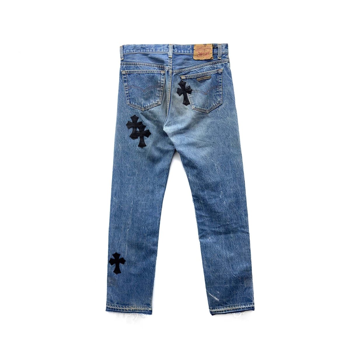 Chrome fashion hearts jeans mens