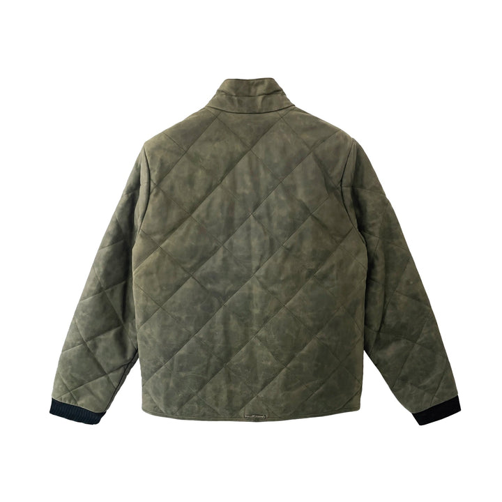Chrome Hearts Olive Leather Quilted Puffer Down Jacket - SHENGLI ROAD MARKET