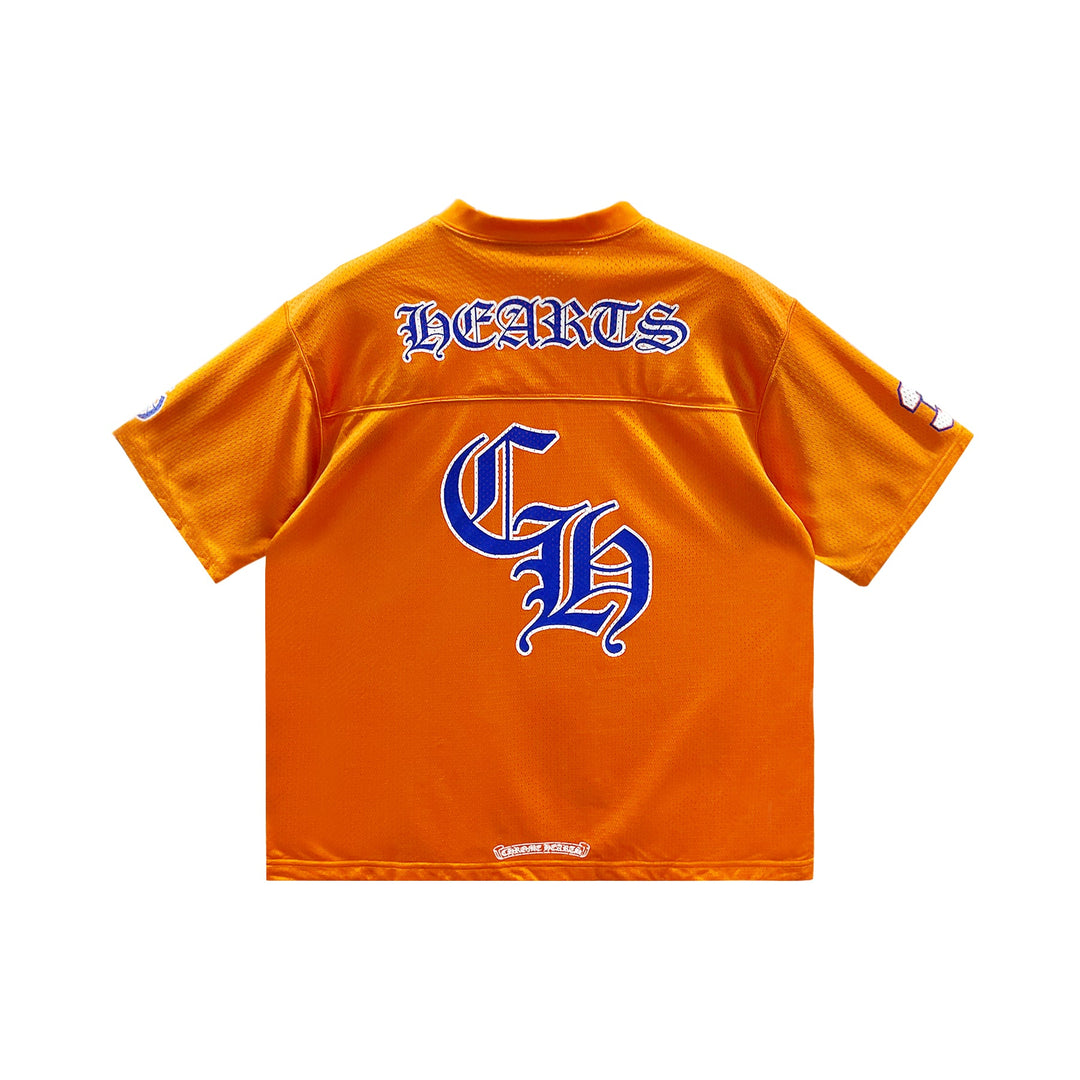 Chrome Hearts Orange Mesh Ice Hockey Short Sleeve Tee - SHENGLI ROAD MARKET