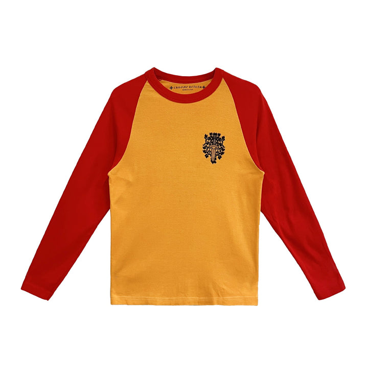 Chrome Hearts Orange & Red Dagger Logo Long Sleeve Tee - SHENGLI ROAD MARKET