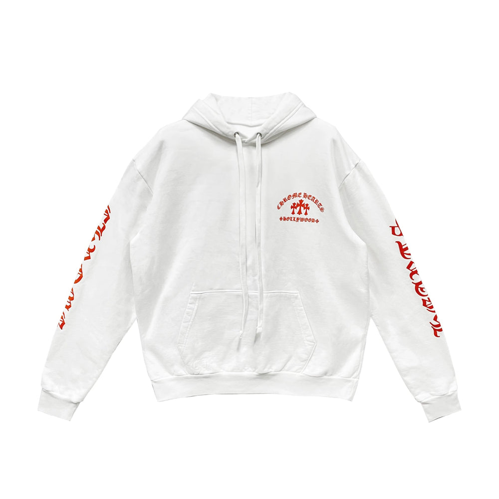 Chrome Hearts Orange Triple Cross Pullover Hoodie - SHENGLI ROAD MARKET