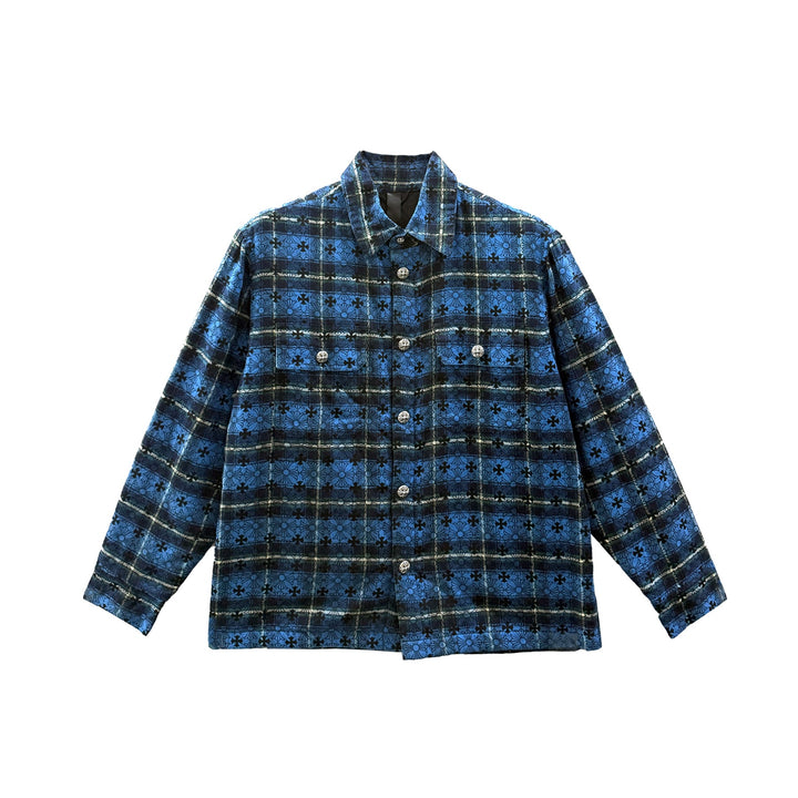Chrome Hearts Padded Quilted Flannel Shirt Jacket - SHENGLI ROAD MARKET