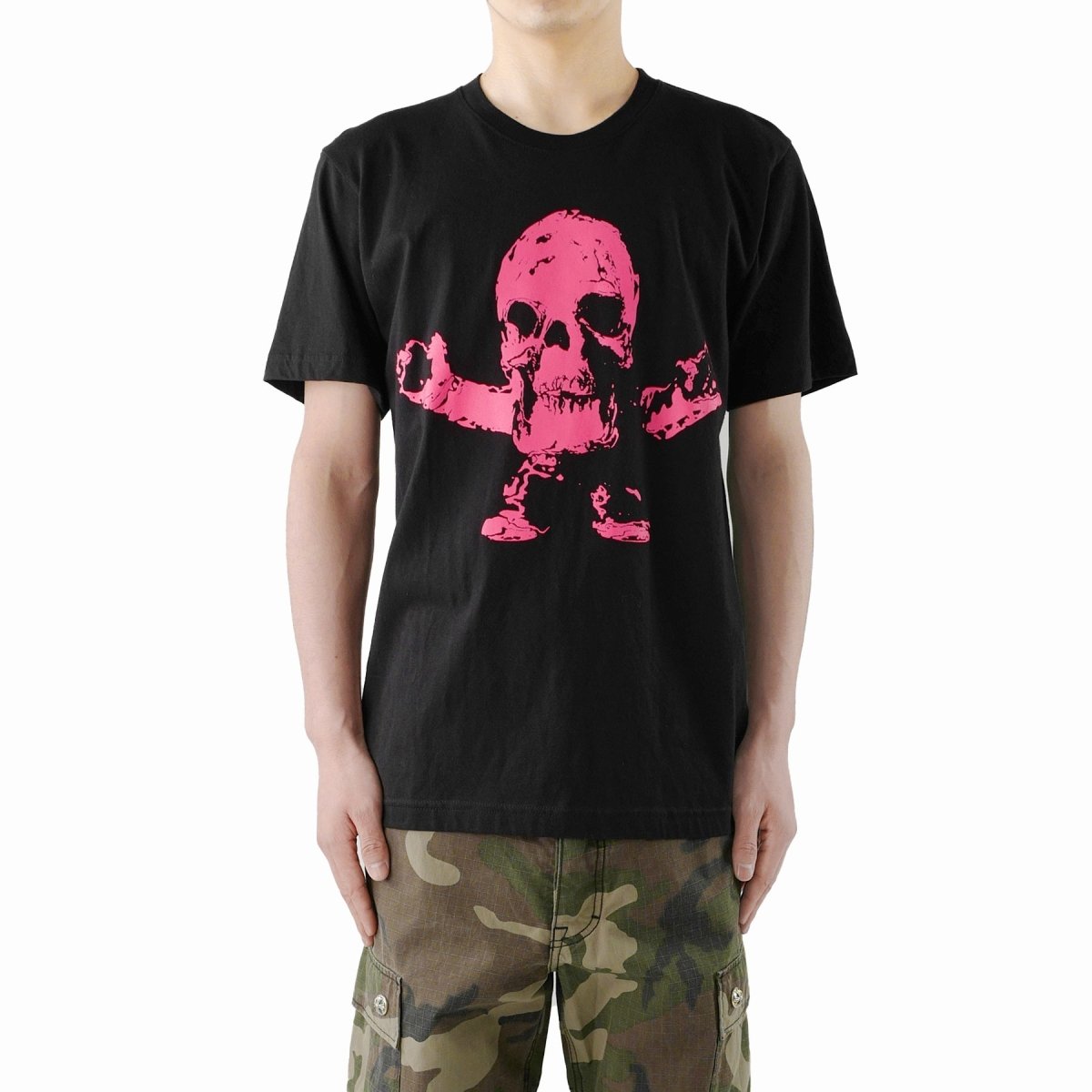 入手困難♪【CHROME HEARTS】Foti ロゴ 半袖 Tシャツ black/pink CHROME HEARTSクロムハーツFOTI Tシャツ black/pink - 夜型大型