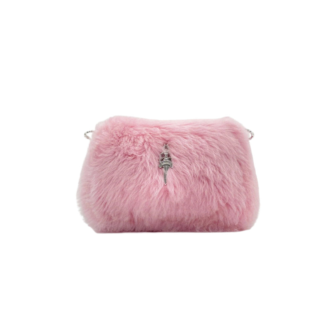 Chrome Hearts Pink Fur Silver Dagger Nugget Bag - SHENGLI ROAD MARKET