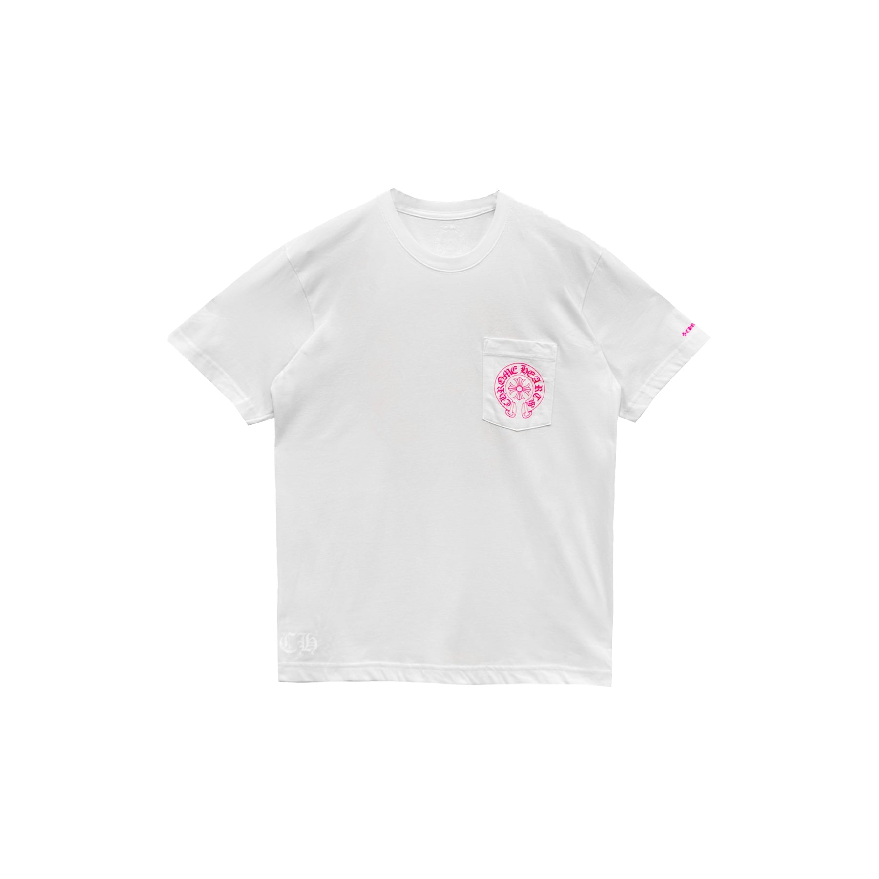 Chrome Hearts Pink Horseshoe Logo Short Sleeve T-Shirt Tee - SRM