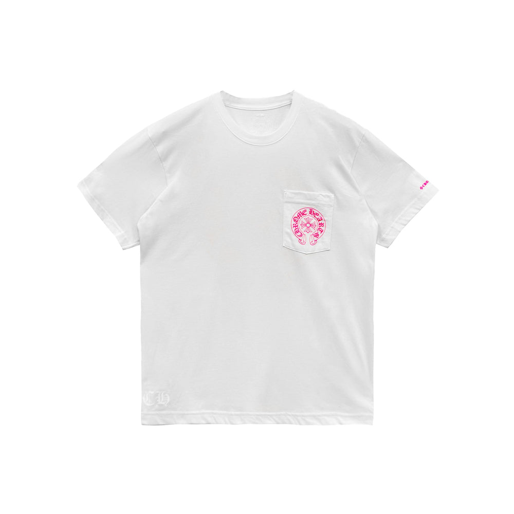 Chrome Hearts Pink Horseshoe Logo Short Sleeve T-Shirt Tee - SHENGLI ROAD MARKET