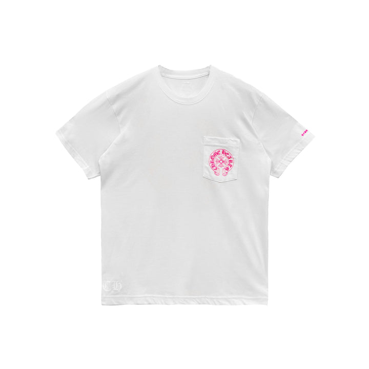 Chrome Hearts Pink Horseshoe Logo Short Sleeve T-Shirt Tee - SHENGLI ROAD MARKET