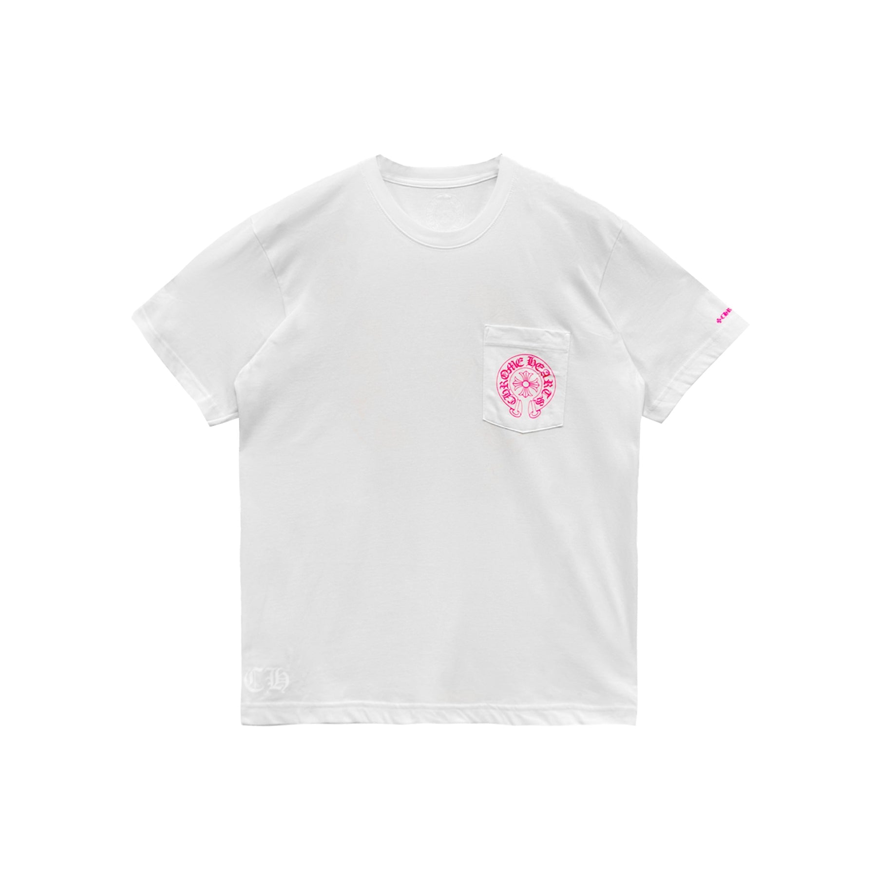 Chrome Hearts Pink Horseshoe Logo Short Sleeve T-Shirt Tee - SRM