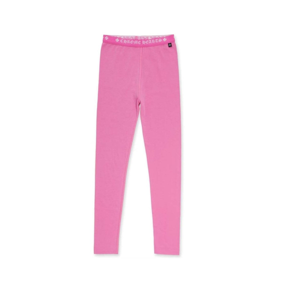 Chrome Hearts Pink Horseshoe Logo Stretch Leggings - SHENGLI ROAD MARKET