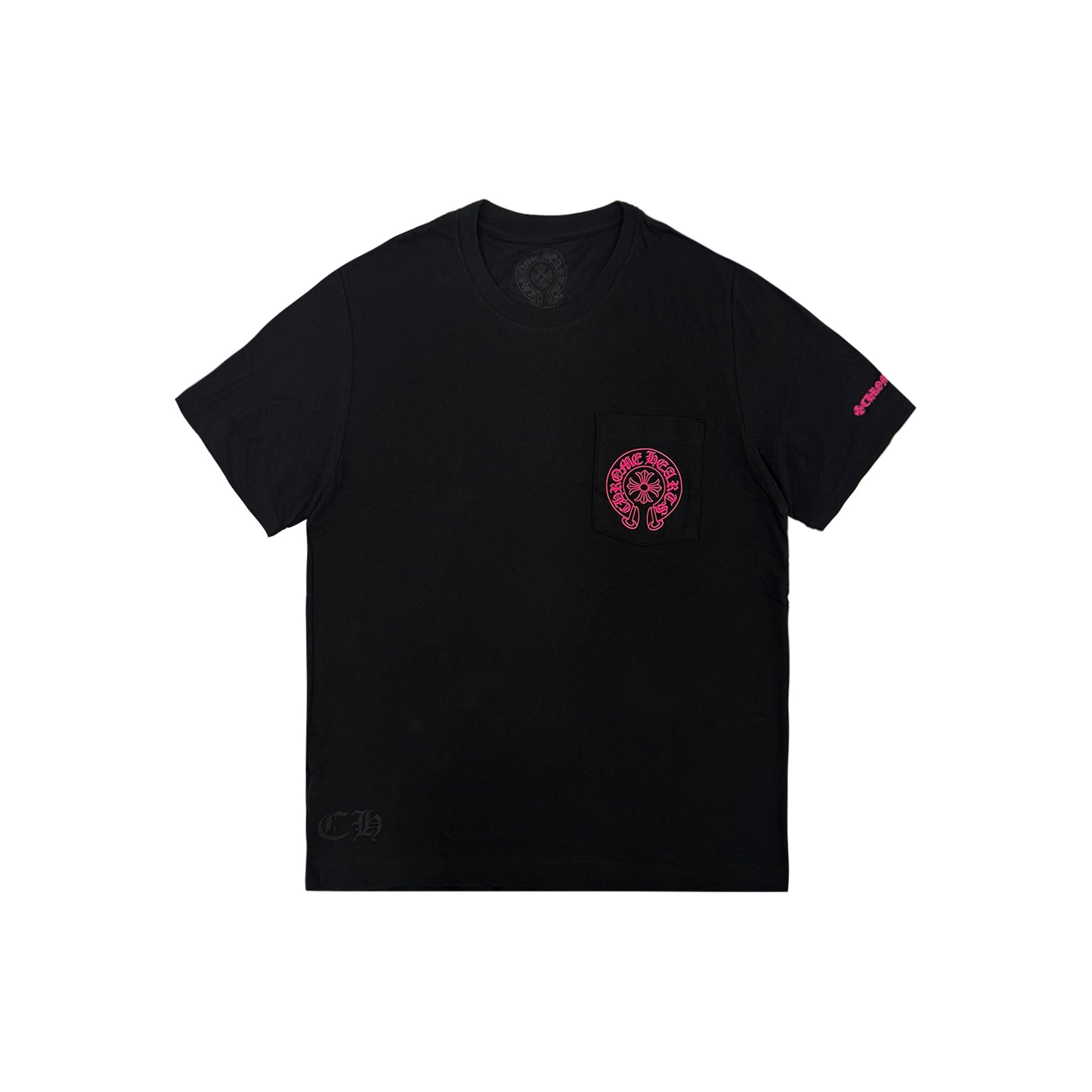 Chrome Hearts Pink Horseshoe Pocket Short Sleeve T-Shirt Tee - SRM