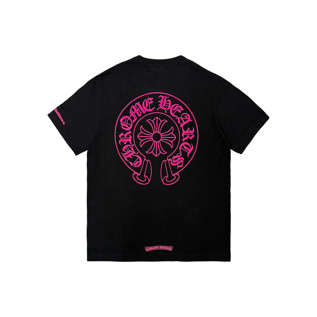 Chrome Hearts Pink Horseshoe Pocket Short Sleeve T-Shirt Tee - SHENGLI ROAD MARKET