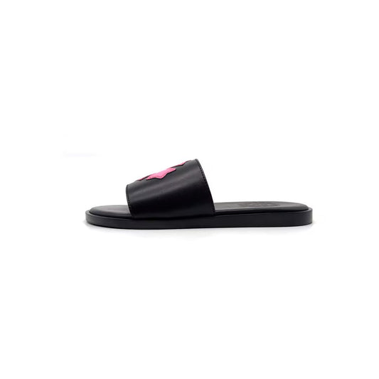 Chrome Hearts Pink Leather Cross Slippers - SHENGLI ROAD MARKET