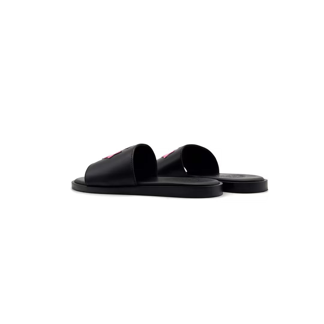 Chrome Hearts Pink Leather Cross Slippers - SHENGLI ROAD MARKET