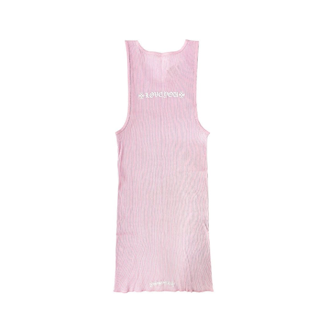 Chrome Hearts タンクトップ ピンク Chrome Hearts Pink LOVE YOU Neck Rib Tank Top - SRM – SHENGLI ROAD