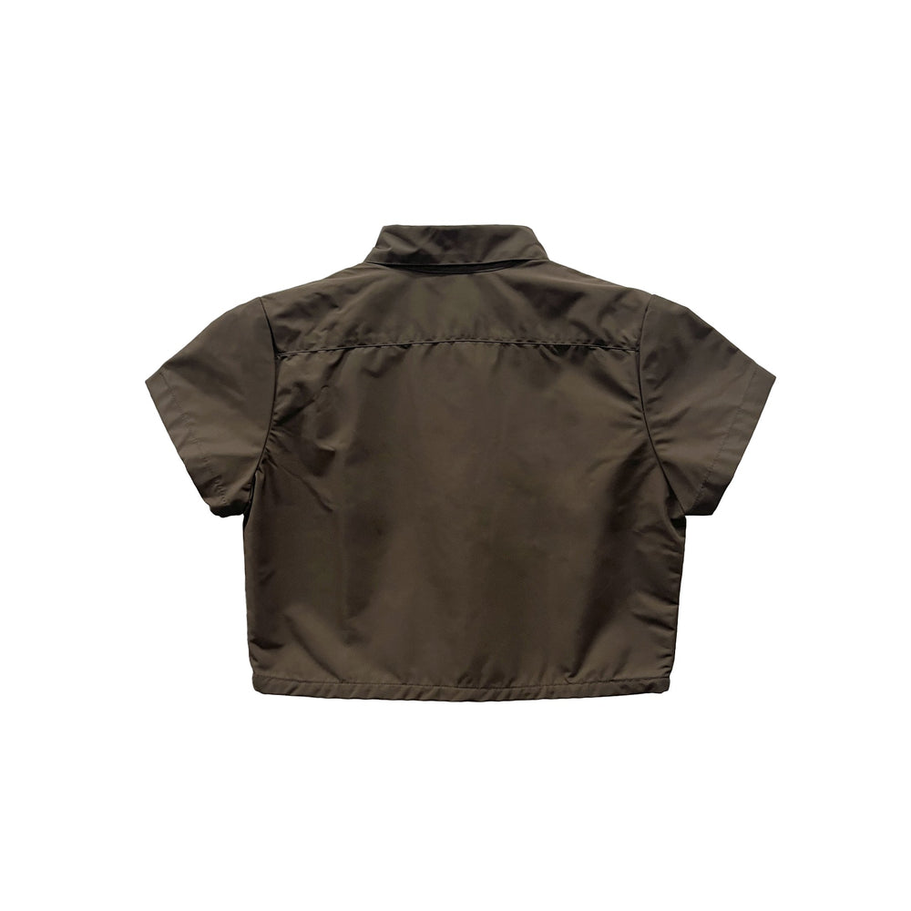 Chrome Hearts Pink Patch Nylon Brown Short Sleeve Shirt - SHENGLI ROAD MARKET