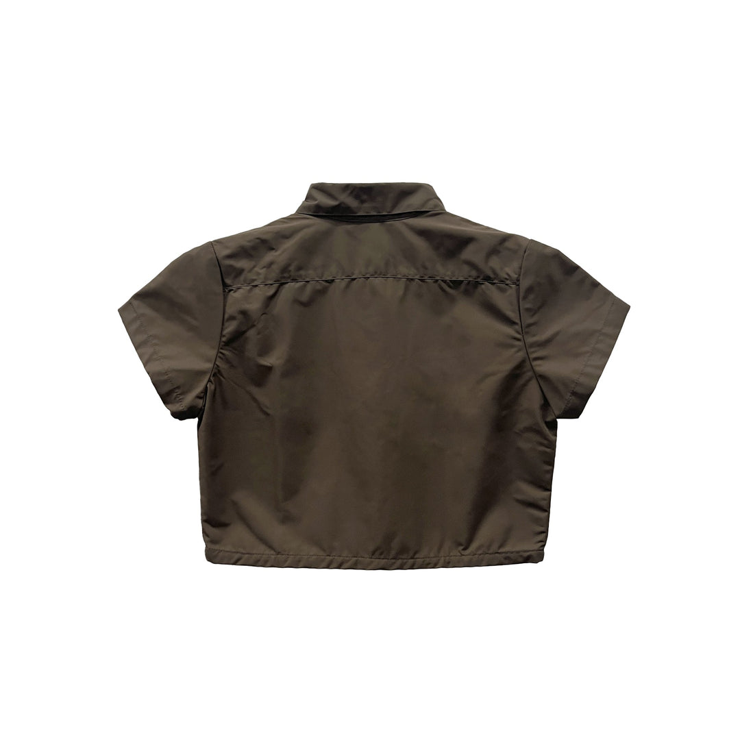 Chrome Hearts Pink Patch Nylon Brown Short Sleeve Shirt - SHENGLI ROAD MARKET