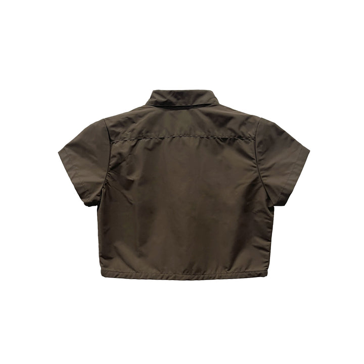 Chrome Hearts Pink Patch Nylon Brown Short Sleeve Shirt - SHENGLI ROAD MARKET