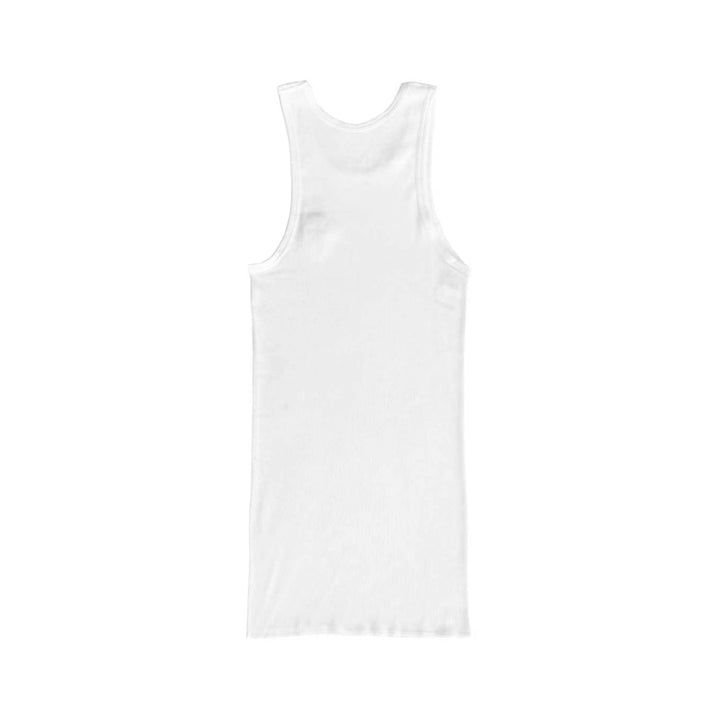 Chrome Hearts Pink Rhinestone Beaded Cross White Rib Tank Top - SHENGLI ROAD MARKET