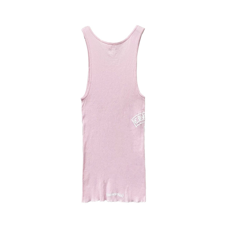 Chrome Hearts Pink T-Bar Script Logo Tank Top - SHENGLI ROAD MARKET